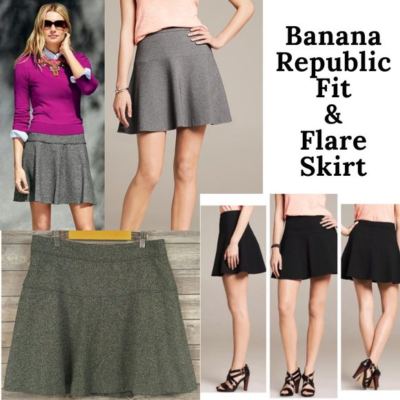 Banana Republic Fit & Flare Mini Skirt Size 0 - Picture 2 of 16